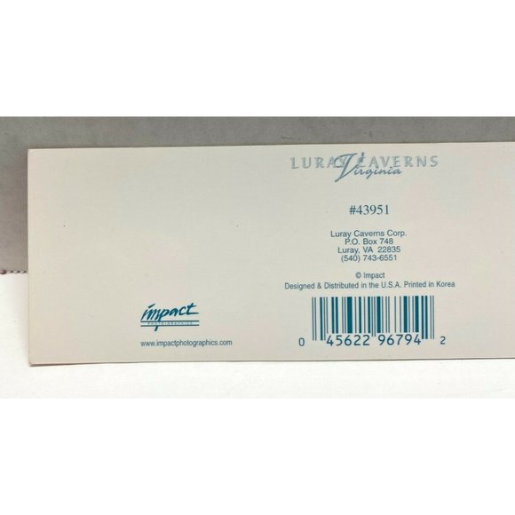 Luray Caverns Virginia Paper Bookmark Travel Souvenir 7" Long - Picture 6 of 7